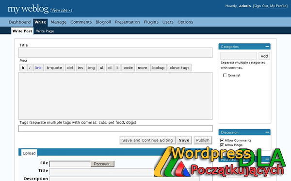 WordPress-2-3-Dexter-wrzesien-2007-wordpressdlapoczatkujacych-ebiznes