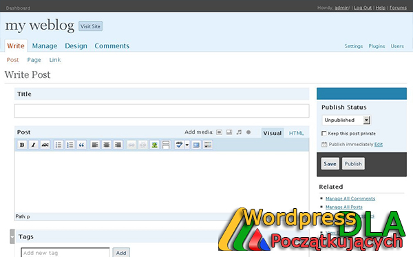 WordPress-2-5-Brecker-marzec-2008-wordpressdlapoczatkujacych-ebiznes