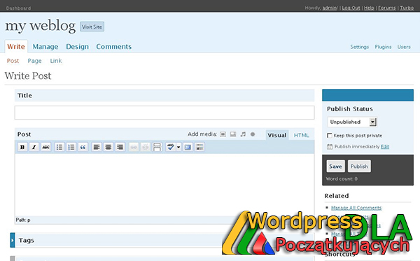 WordPress-2-6-Tyner-lipiec-2008-wordpressdlapoczatkujacych-ebiznes