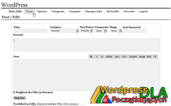 WordPress-Wersja-0.71-Gold-maj-2003-wordpressdlapoczatkujacych-ebiznes